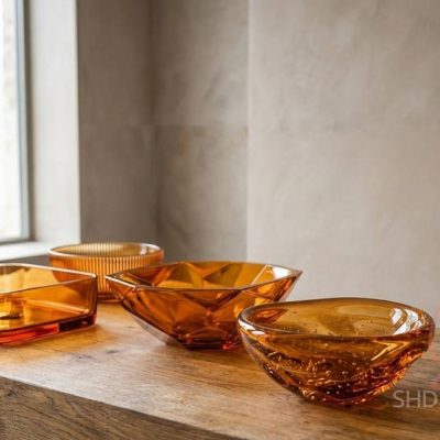 wholesale orange glass washbasins