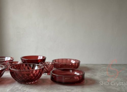 wholesale red crystal wash basin