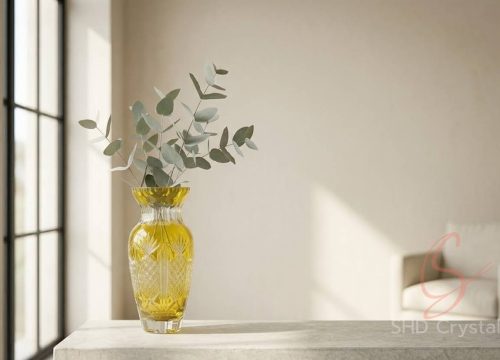yellow glass vase factory